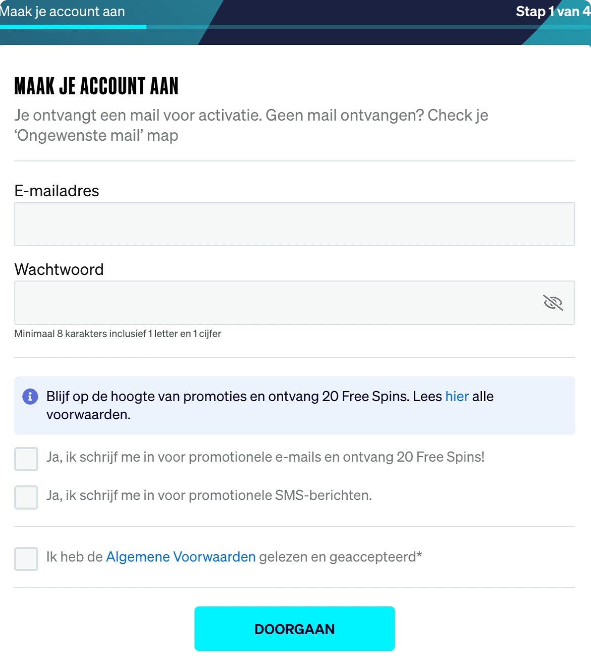 betcity account aanmaken